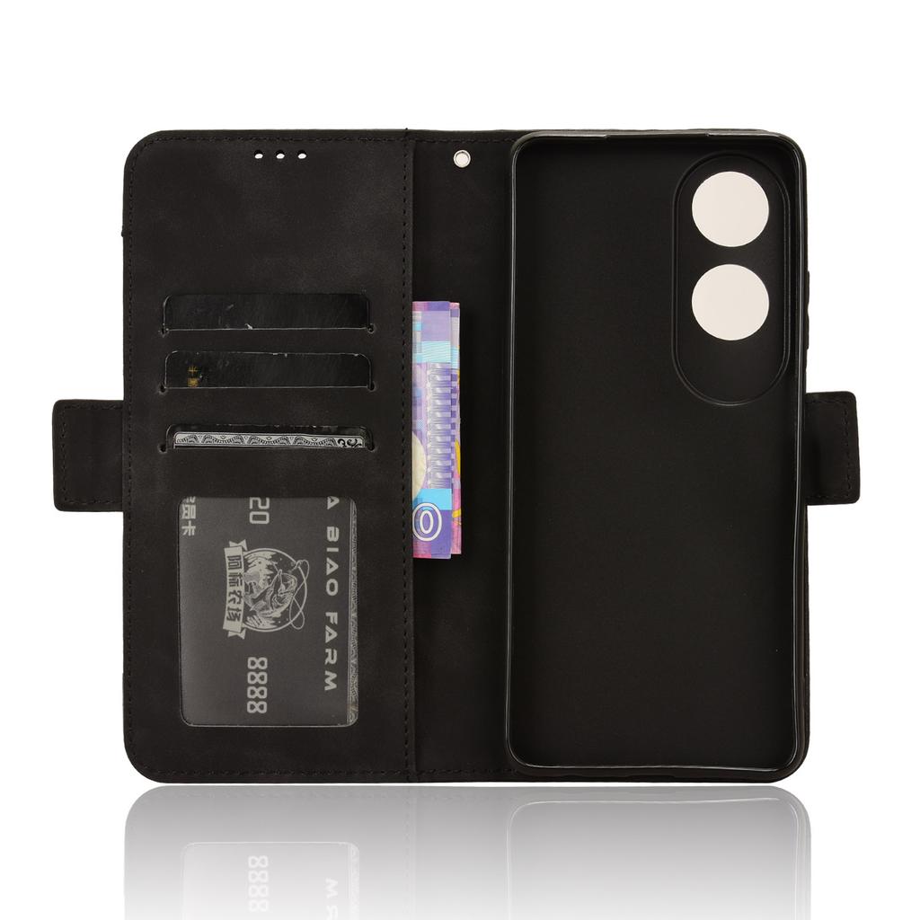 For Oppo A60 4G Case with Multiple Card Slots PU Leather Flip Stand Cell Phone Cover