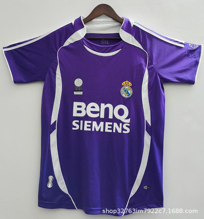Club retro jersey home and away retro top nostalgic league Champions League version short sleeve Red Devils main Real Madrid