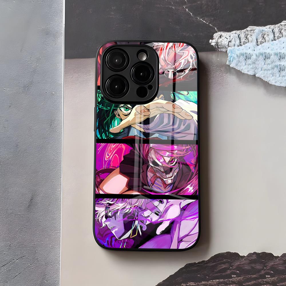 

ANIME D-Dandadans Phone Case For IPhone 17 Air 16 E Pro Max 15 14 13 Mini 12 Pro 11 Max Plus Black Glass Cover iPhone17