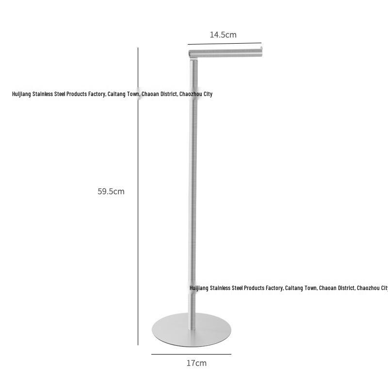 Black Stainless Steel Vertical Floor Toilet Paper Holder