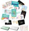 24pcs Happy Birthday Greeting Card With Envelope Birthday Party Invitation Cards Children DIY Handwritten Cards Message Card Set
