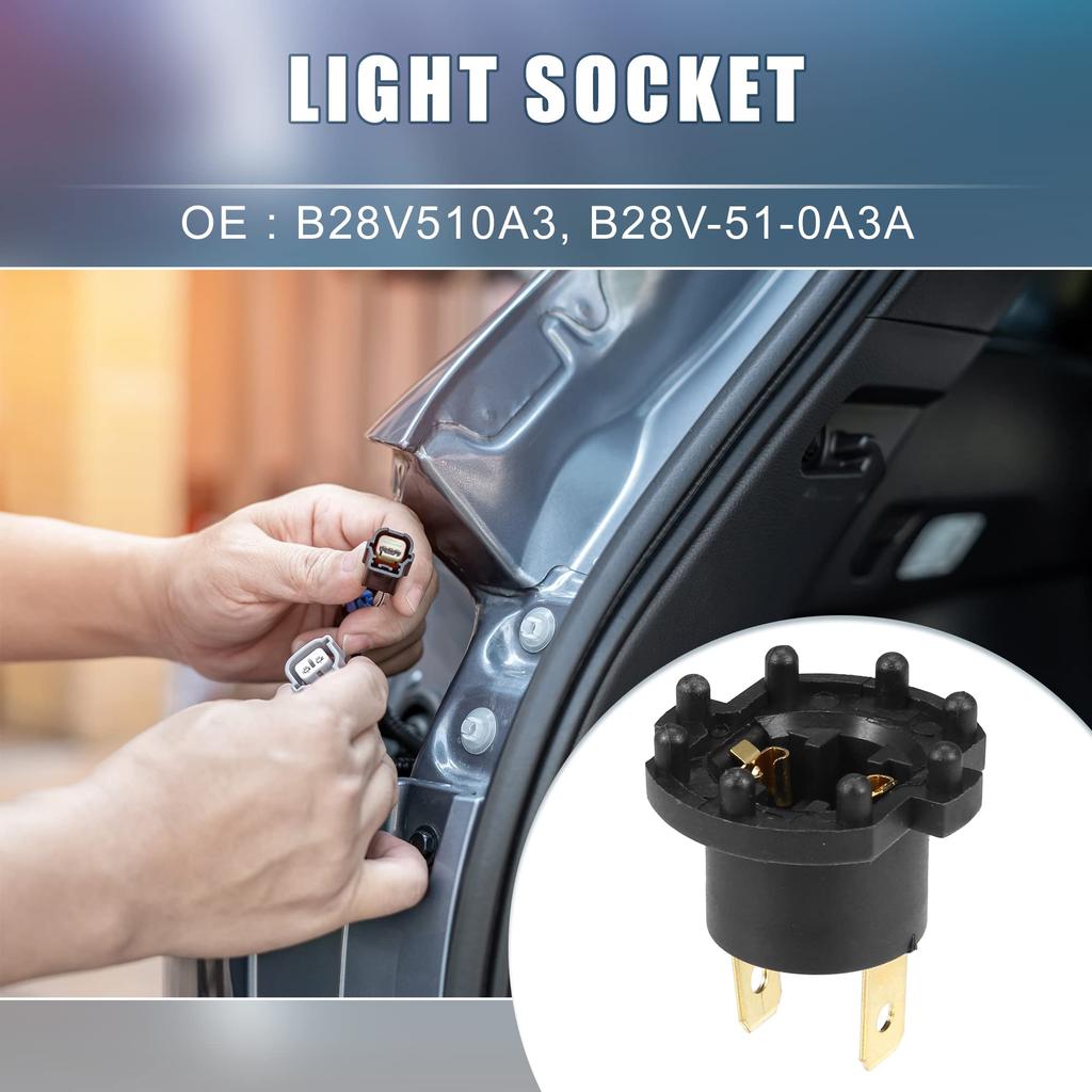 A ABSOPRO Headlight Bulb Socket Light Socket Lamp Socket Car Socket Headlight Headlight Headlight