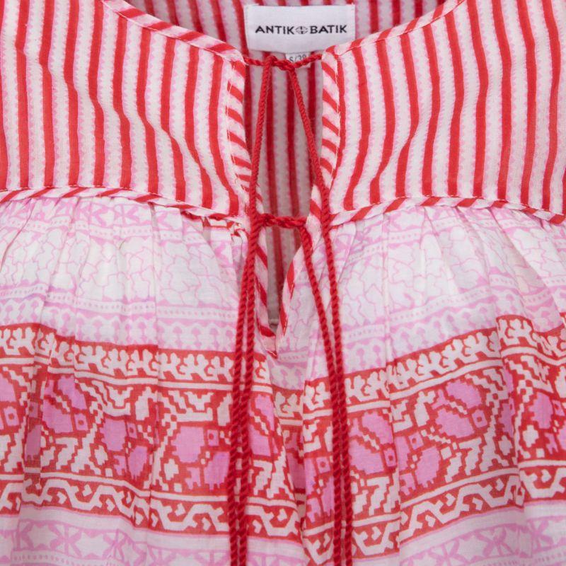 Amelie Crop Blouse with 3/4 Sleeves and Graphic Pattern for Women by ANTIK BATIK