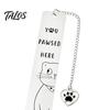 Novelty Cat Book Marker Cute Bookmark, Funny Metal Page with Creative Quote Bookmark Quotes, Stainless Steel for Readers, Lover Gift Rust Proof