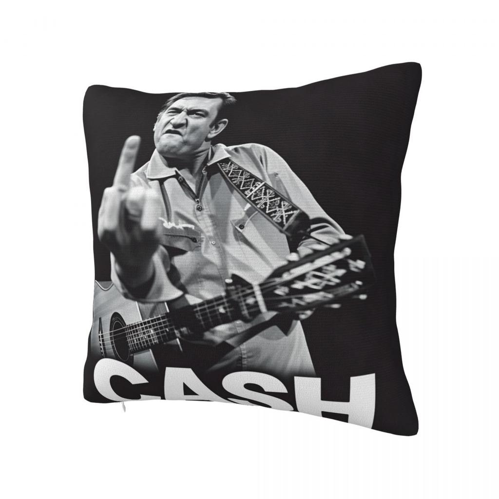 Johnny Cash American Singer Pillow Case Cushion Cover Polyester Printed Pillow Cover Morden Pillowcases For Living Room Chair