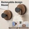 Walnut Texture Suction Hook Rotating Heavy-duty Adhesive Hanging New Traceless Adhesive Hooks