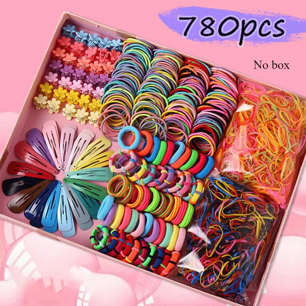 

Girls Colorful Hair Bands Set Nylon Elastic Rubber Accessories Children Ponytail Holder Scrunchies Baby Cute Headband