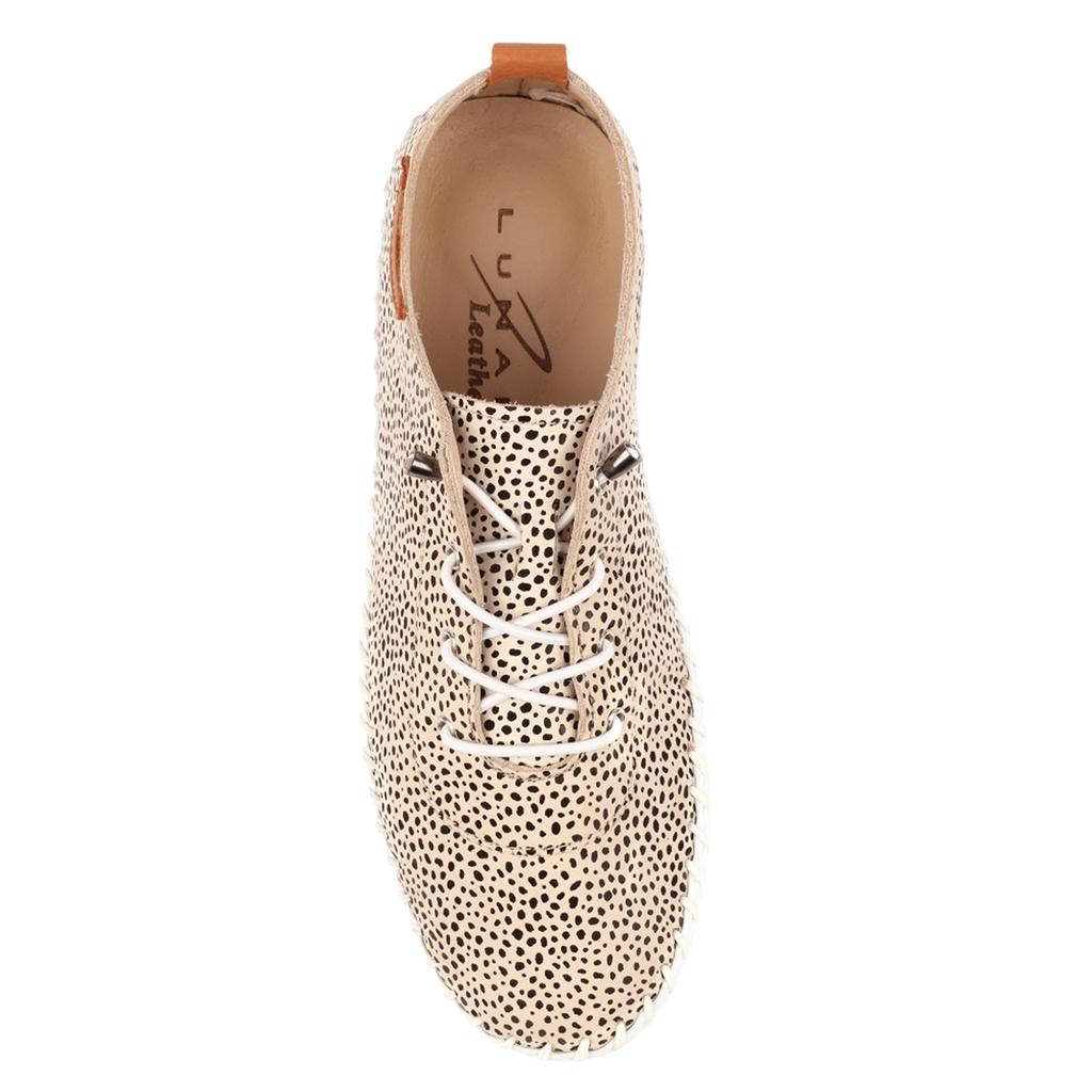 Lunar Damen St Ives Animal Print Leder Weiche Sneaker