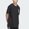 Adidas Casual Round Neck Short Sleeve T-Shirt Unisex Tops Black JI9081