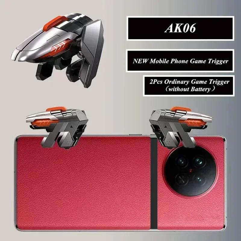 MEMO 6 Finger Mobile Phone ABS Game Trigger AK06 for PUBG Aim Shooting L1 R1 Alloy Key Button for IOS Android Gamepad Controller 5
