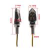 1Pcs Universal Mini Motorcycle Smoke Lens Turn Signal Light 5 Led 12V Amber Blinker Indicator Lamp Two Wire