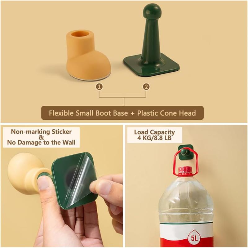 Cute Wall Door Stoppers, Silicone Self Adhesive, No Drill, Decorative Door Holder Stops