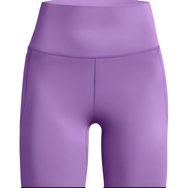 Under Armour Solid High-Waisted Slim Fit Nine-Point Sports Pants Women Bottoms Purple 1382525-560