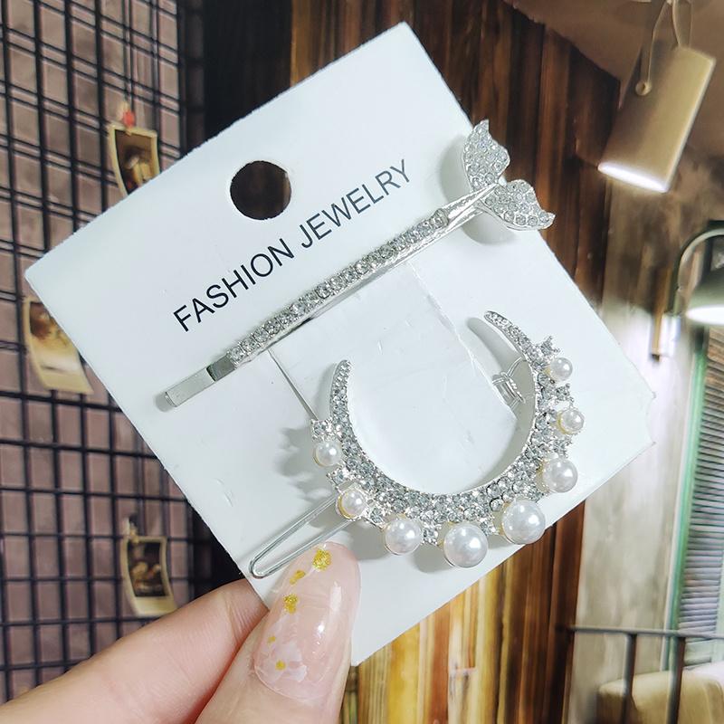 Kristall für Frauen Koreanische Neue Haarnadeln Mädchen Geometrische Perlen Haarspangen Mode Haarklammer Seitenclip Haaraccessoires
