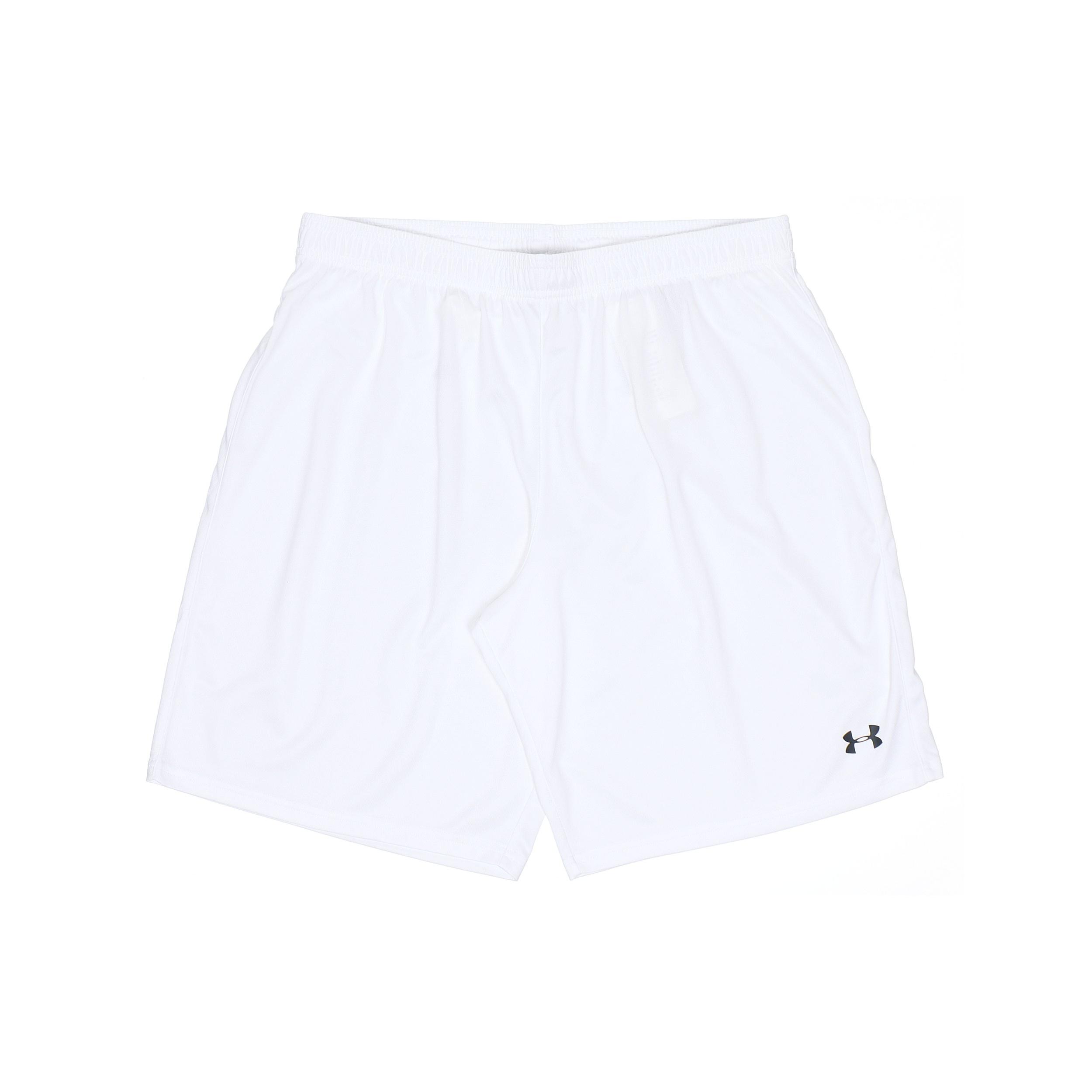 Under Armour Athletic Shorts  White  Men s 21500201-100 L