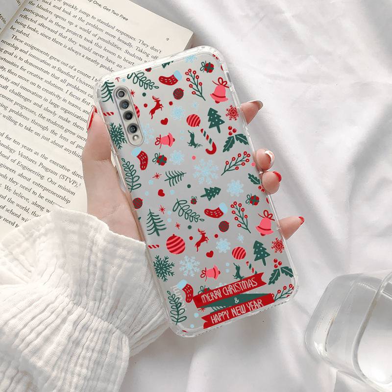 

Чехол для телефона с рождественским оленем и новогодними подарками, прозрачный чехол для Xiaomi redmi note xf poco 10 11 9 7 8 3 his E pro, чехол redmi note 8 pro