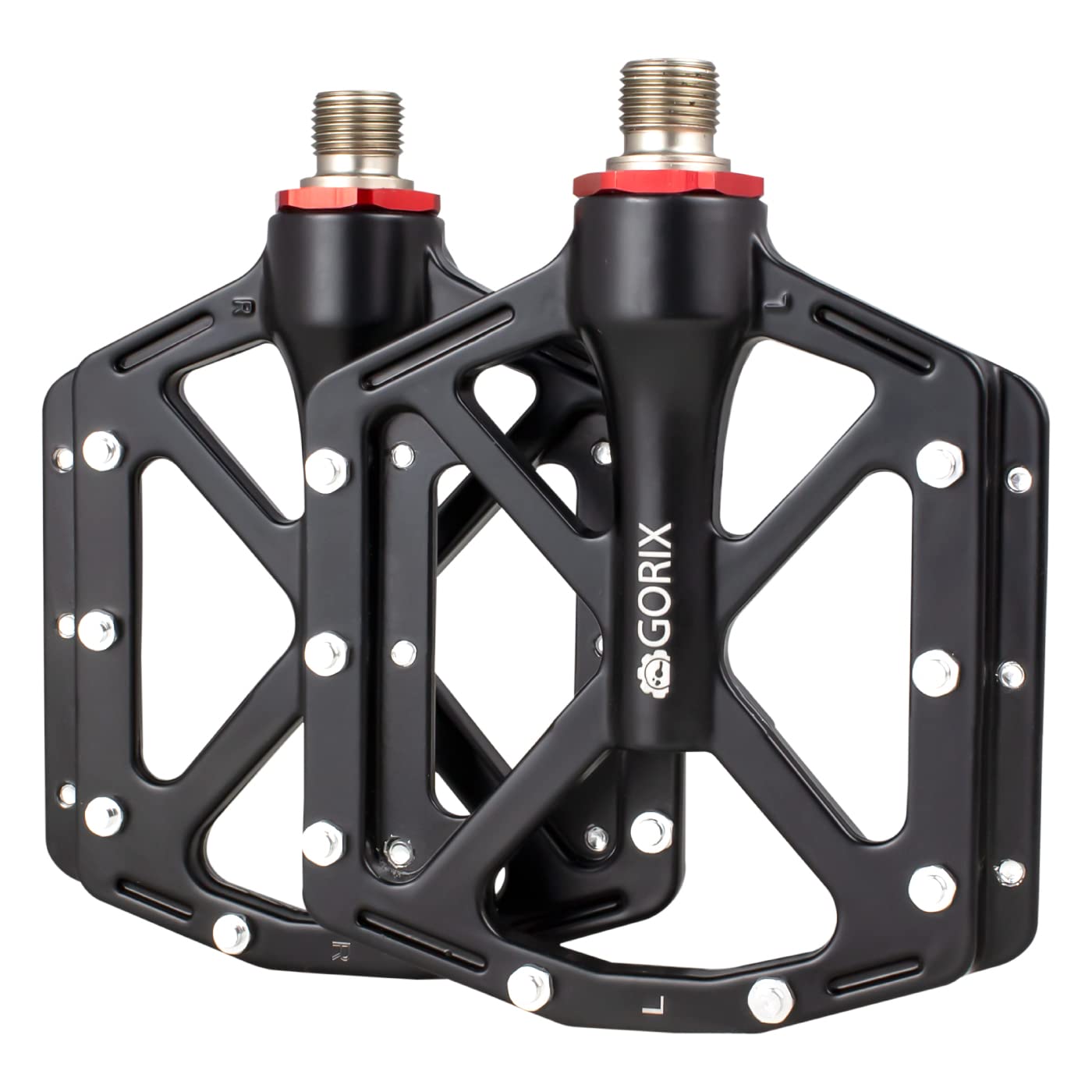 

GORIX Велосипедные педали Плоские педали Тонкие и Толстые Алюминиевые педали Плоские педали для Дорожных, Кроссовых и Других Велосипедов (GX-FY936) [Широкий кузов, Широкий, Прибл. чёрный