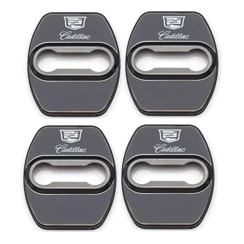 4pcs Car Door Lock Cover Protection Stickers for Cadillac CTS Escalade ATS Auto Interior Decal Replacement Logo Accessories