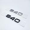 Akpsw6 3D Metal ABS Chrome Black Letters Logo Emblem For S40 T5 Series Rear Trunk Nameplate Badge Sticker Car Accessories
