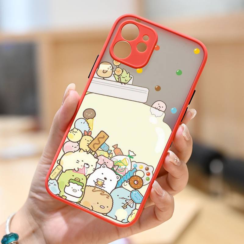 Sumikko Gurashi Lovely Cartoon Phone Case Matte Transparent  For Iphone 11 12 13 6 S 7 8 Plus Mini X Xs Xr Pro Max Cover