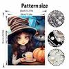 Halloween pearl painting art full pearl handmade diy home decorations pumpkin witch black cat coffee mug wall decor mosaic craft