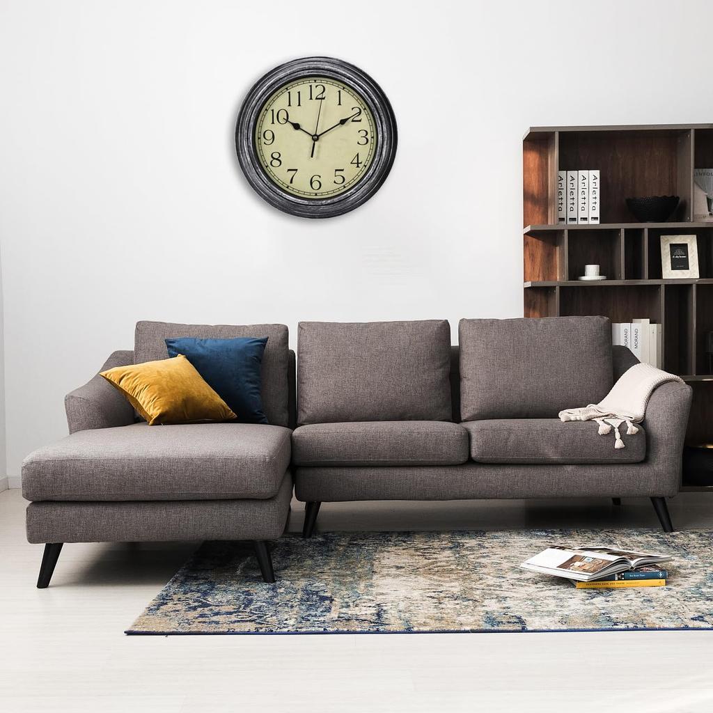 matakoko315 Wall Clock Antique Gray Silver