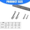 200 Counts Fishing Snap Clip 4 Size Combination Fast Release Connectors for Baits Fishing Accessories