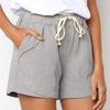 Women's Plus Size Casual Drawstring Waist Shorts with Pockets Lightweight Soft Fabric Relaxed Fit Summer Bottoms