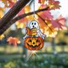 Halloween Suncatcher Stained Glass Window Hanging Light Catcher Ornaments Acrylic Ghost Black Cat Craft for Wall Window Decor