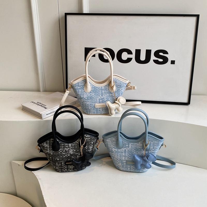 Premium sense simple tote bag new trendy fashion hand bag summer versatile shoulder messenger bag