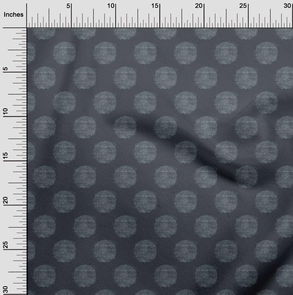 oneOone Cotton Flex Blue Fabric Asian Block Sewing Fabric By The Yard Printed Diy Clothing Sewing Supplies 40 Inch