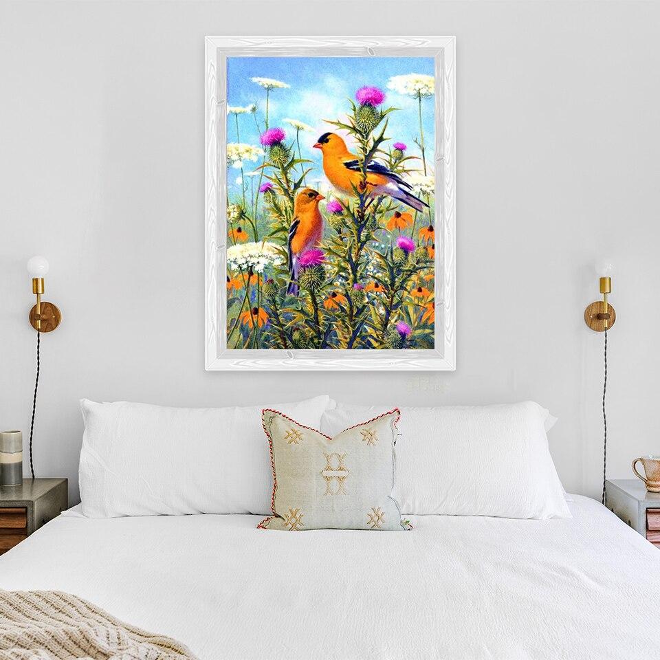 Neue 5D DIY Blumen Diamant Malerei Vogel Diamant Stickerei Tier Kreuz Stich Volle Runde Bohrer Wohnkultur Manuelle Geschenk