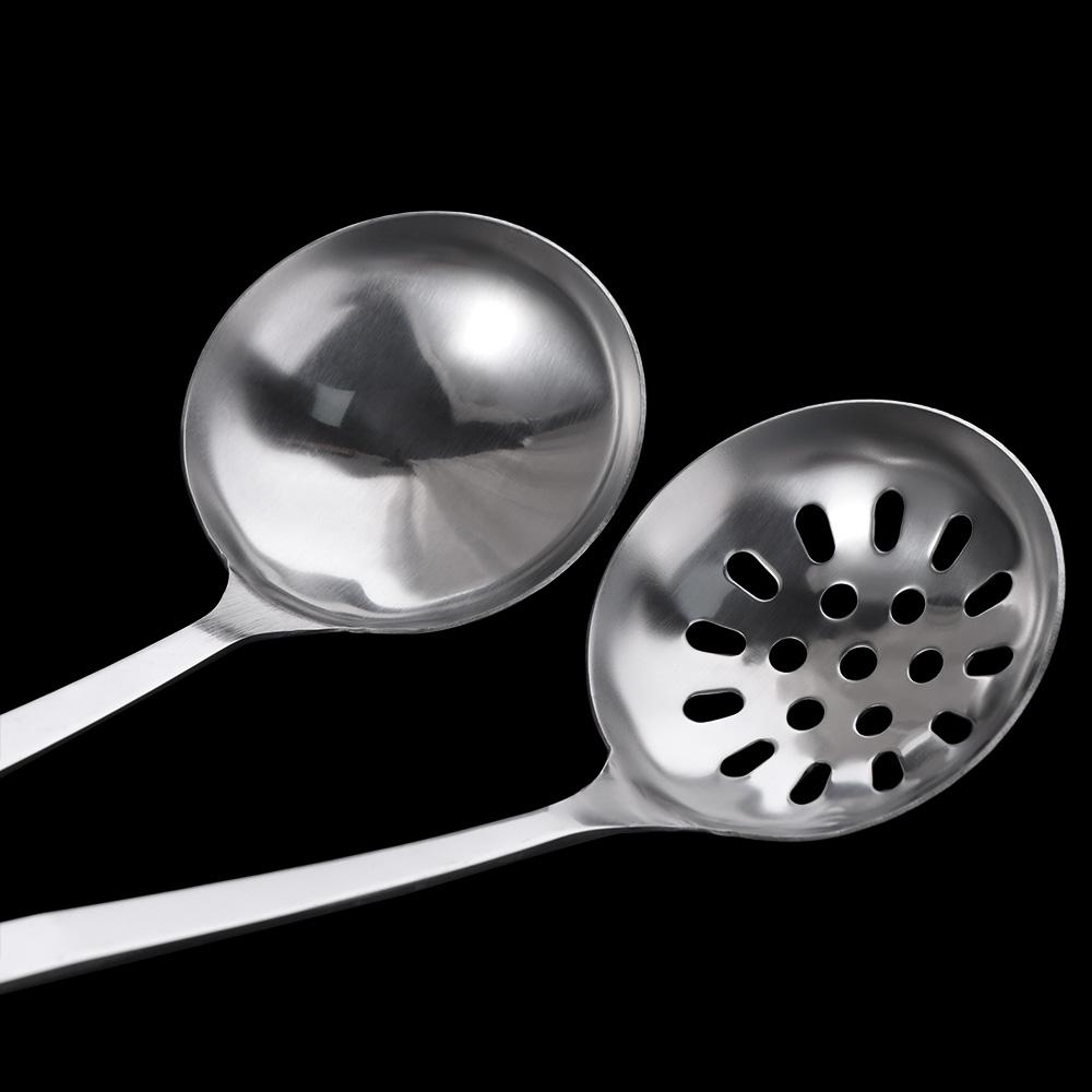 Stainless Steel Soup Spoon Deepened Serving Colander Cooking Essential Slotted Spoon  Restaurant