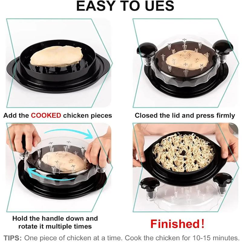 Chicken Shredder Tool Meat Breast Shredding Separation Mincing Grinder Machine With Lid For Shredding Chicken Pork Beef