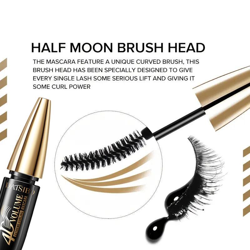 Mascara 4D Fiber Mascara Schwarzes Auge Curling Wimpern Doppel Mascara Wasserdichte Mascaras Make-Up-Tool