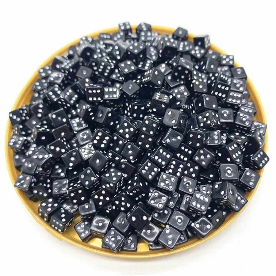 200/300/500 pièces Mini Dés Acryliques à Six Faces 8mm Festival Rassemblement Fête Jeux de Société Cartes Accessoires Fournitures de Divertissement XJM