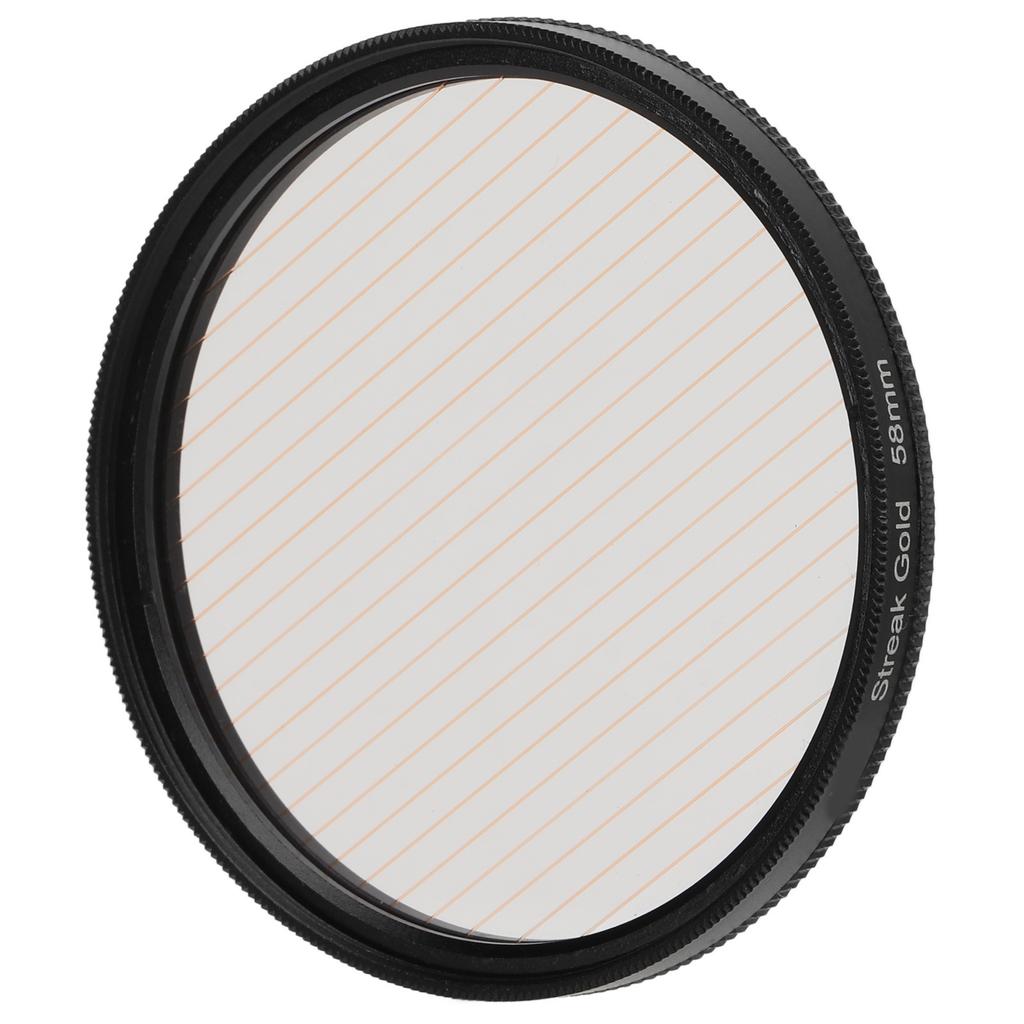 Gold Streak Anamorphic Effect Filter UHD Optical Glass Waterproof Scratch Resistant for Camera Lens