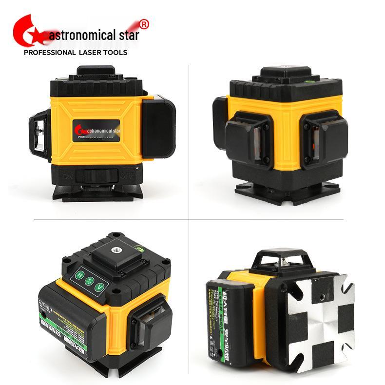 12-Line High-Precision Green Laser Level with Line Casting and Infrared Leveling