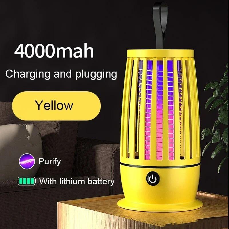 Lampada Uccidi Zanzare Portatile Ricaricabile USB Trappola Elettrica per Mosche Insetticida Zapper Luce Anti Zanzare Silenziosa per Esterno