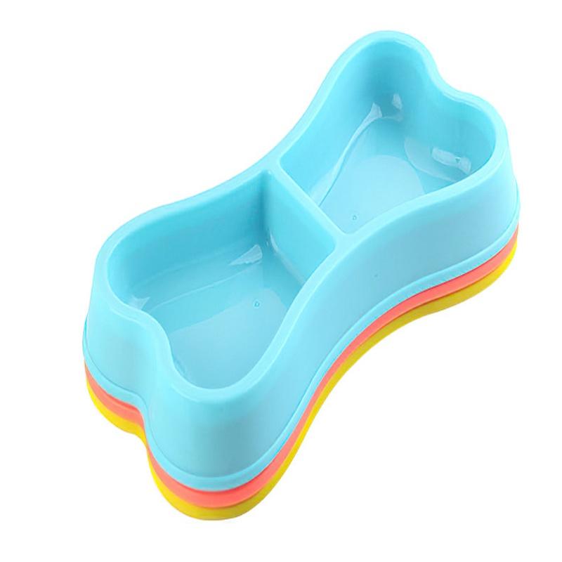 Haustier Doppelnapf mit knochenförmigem Design PP-Kunststoffmaterial