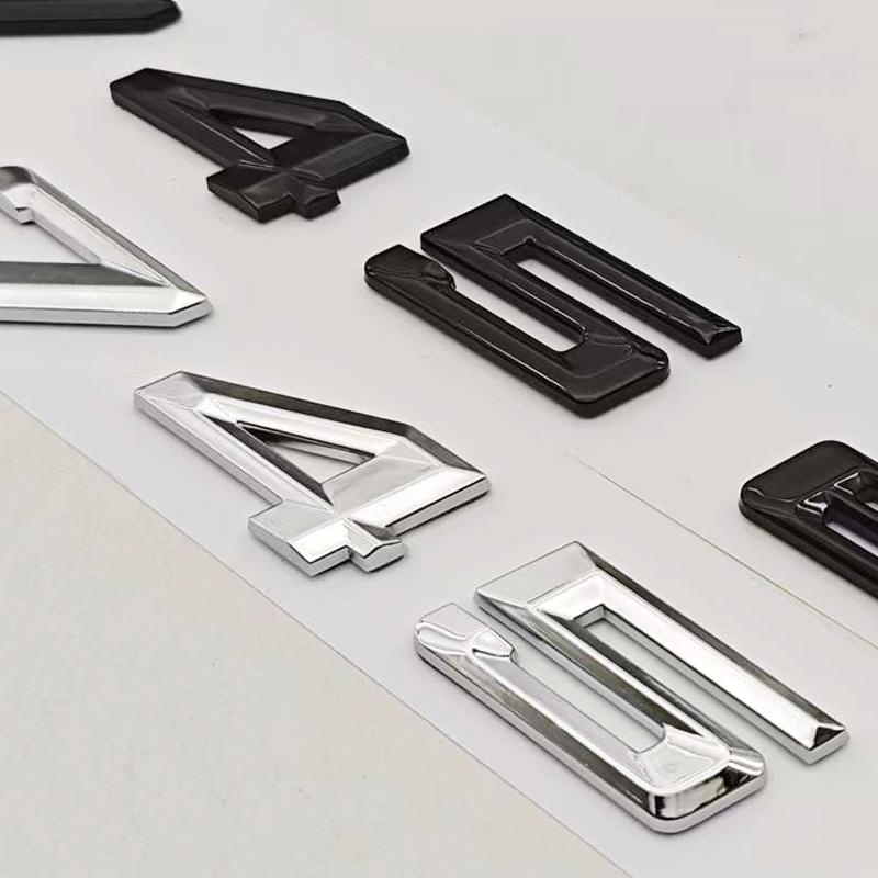 3D ABS Chrom Schwarz Auto Buchstaben Logo 745e Heckklappen Emblem Aufkleber Abziehbild Für BMW 7er Reihe 745e G12 Auto Heckmarkierung Zubehör
