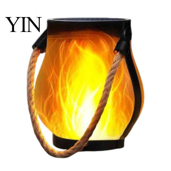 Decorative Tree Hanging Lights Flickering Flame Garden Lamp, Solar Yard Light, Outdoor Waterproof Lanterns Lantern with Auto On/Off Function for Patio