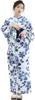 Dita Yukata Set with Heko Obi In and Navy Easy To Dress by Yourself Kisaragi No Kikyo Free Women's 5-Piece (Heko Belt) Blue, White, Blue. Simple,