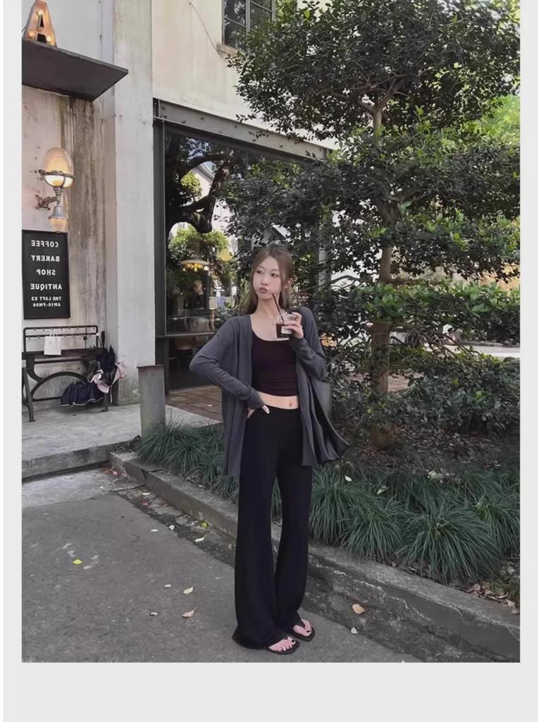 Maternity Flare Pants for Autumn/Winter - Thick, Comfortable, Belly Support, Casual, Plus Size