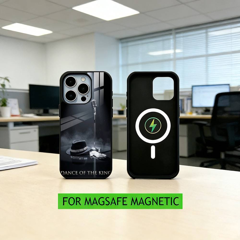 M-Michael Jackson Singer Phone Case For iPhone17,16,15,14,13,12,11 Plus,Pro Magnetic with Magsafe Wireless Charging