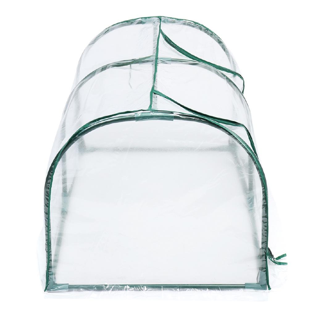 Außenpflanzenabdeckung Rahmen Abnehmbar Stahl Reißverschluss Garten Gewächshaus PVC Warm Garten Haushalt Pflanzen Gewächshausabdeckung