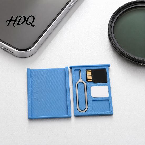 Portable SIM Card Box 2Pcs 3D Printed One-Piece Storage Box Multi-slot Case