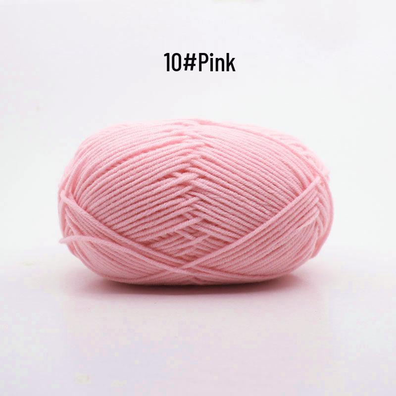 Yimian 4-Strand Milk Cotton Yarn for Crochet & DIY Crafts