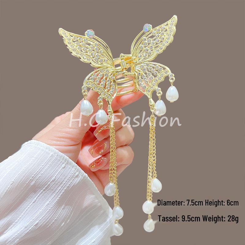 Agrafă de păr elegantă, orhidee, crin, fluture