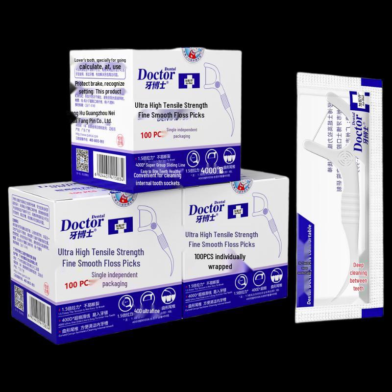 Dr. Tooth Ultra Strong Dental Floss Picks, 100 Count